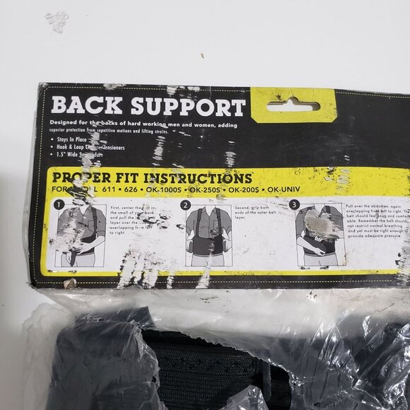 OCCUNOMIX Back Support WITH SUSPENDERS - 626 -‎ Black - Size Medium - Picture 5 of 6